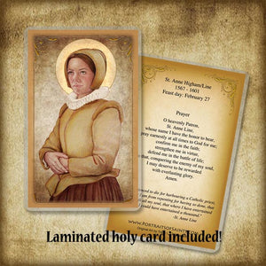 St. Anne Line Plaque & Holy Card Gift Set