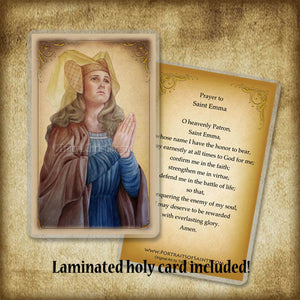 St. Emma of Gurk Plaque & Holy Card Gift Set
