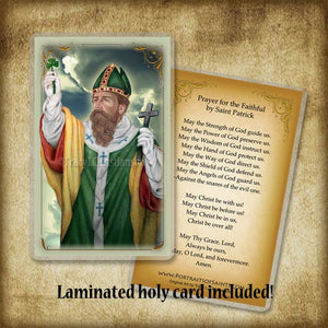 St. Patrick (C) Plaque & Holy Card Gift Set