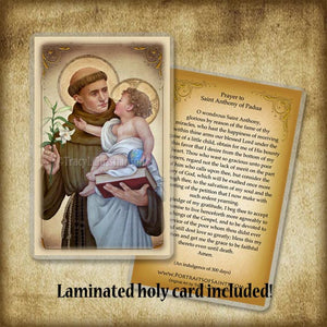 St. Anthony of Padua (B) Plaque & Holy Card Gift Set