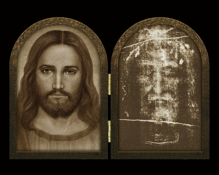 Face of Christ / Shroud Diptych - Portraits of Saints