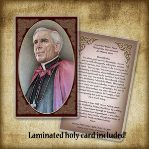 Bishop Fulton Sheen Plaque & Holy Card Gift Set