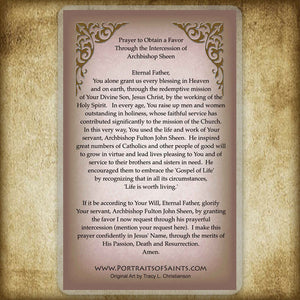 Bishop Fulton Sheen Holy Card