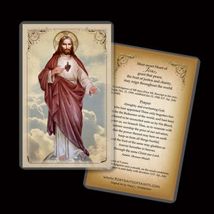 Sacred Heart (full-length) Holy Card
