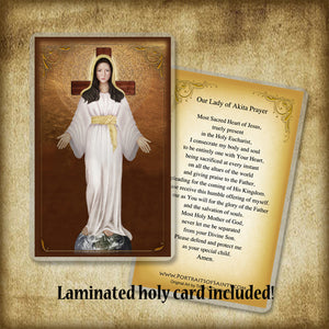 Our Lady of Akita Pendant & Holy Card Gift Set