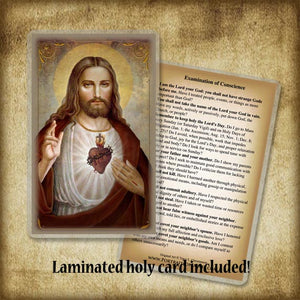 Sacred Heart of Jesus (B) Pendant & Holy Card Gift Set
