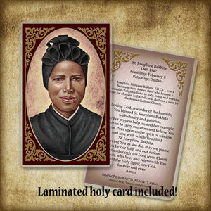St. Josephine Bakhita Plaque & Holy Card Gift Set
