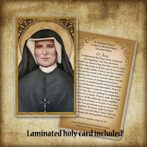 St. Faustina Plaque & Holy Card Gift Set