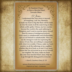 St. Faustina Holy Card
