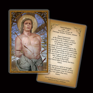 St. Sebastian Holy Card