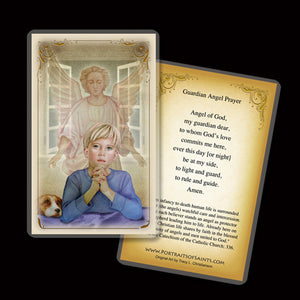 Guardian Angel/Boy Holy Card