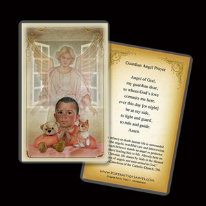 Guardian Angel/Boy (B) Holy Card