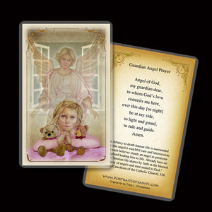 Guardian Angel/Girl Holy Card