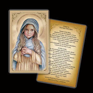 The Child Mary Holy Card