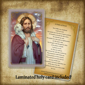 The Good Shepherd Pendant & Holy Card Gift Set