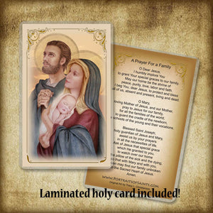 Holy Family (C) Plaque & Holy Card Gift Set