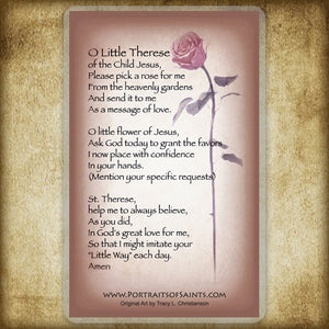 St. Therese of Lisieux, the Little Flower Holy Card