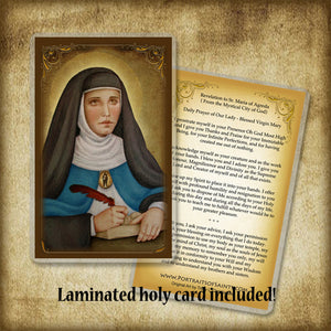 Mary of Agreda Pendant & Holy Card Gift Set