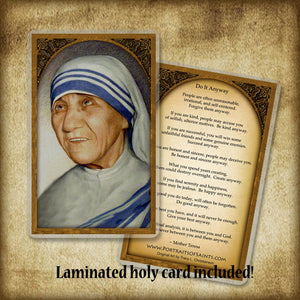 St. Mother Teresa of Calcutta Plaque & Holy Card Gift Set