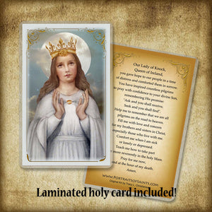 Our Lady of Knock Plaque & Holy Card Gift Set