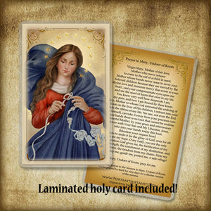 Our Lady Undoer of Knots Plaque & Holy Card Gift Set