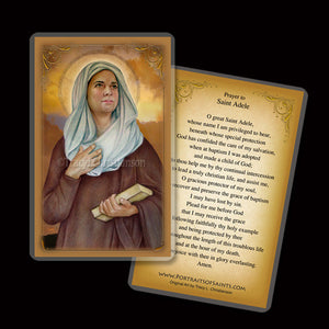 St. Adele Holy Card