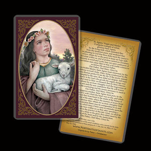 St. Agnes of Rome Holy Card