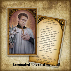 St. Aloysius Gonzaga Plaque & Holy Card Gift Set