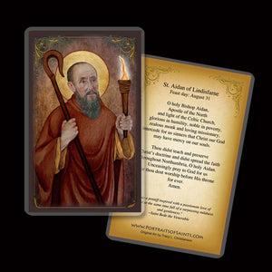 St. Aidan of Lindisfarne Holy Card