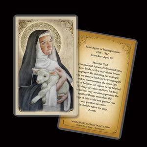 St. Agnes of Montepulciano Holy Card