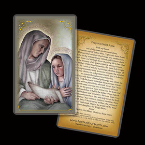 St. Anne and the Child Mary Holy Card