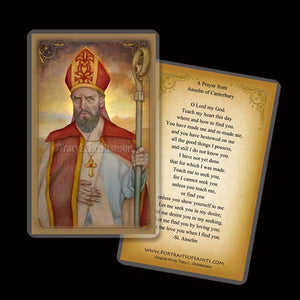 St. Anselm of Canterbury Holy Card