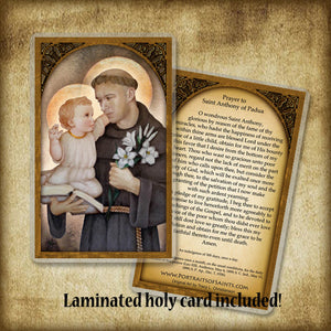 St. Anthony of Padua Plaque & Holy Card Gift Set