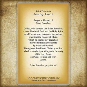 St. Barnabas Holy Card