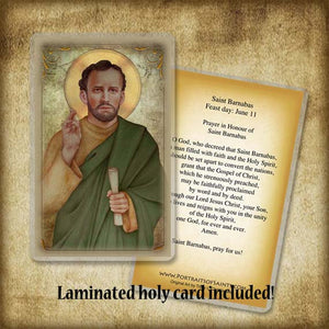 St. Barnabas Plaque & Holy Card Gift Set