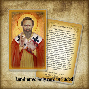 St. Basil the Great Pendant & Holy Card Gift Set