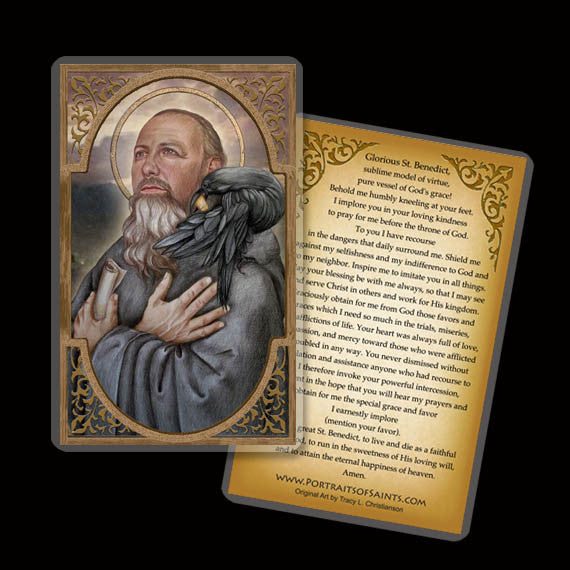 St. Benedict of Nursia Holy Card - Portraits of Saints