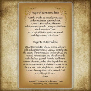 St. Bernadette Holy Card