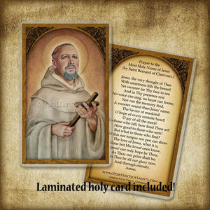 St. Bernard of Clairvaux Plaque & Holy Card Gift Set