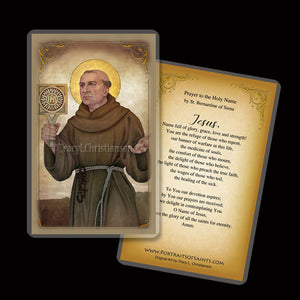 St. Bernardine of Siena Holy Card