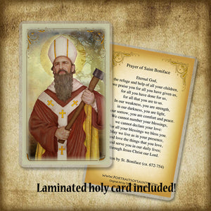 St. Boniface Plaque & Holy Card Gift Set