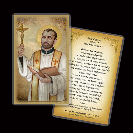 St. Cajetan Holy Card - Portraits of Saints