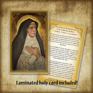 St. Catherine de Ricci Plaque & Holy Card Gift Set