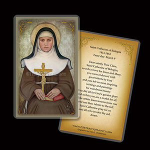St. Catherine of Bologna Holy Card