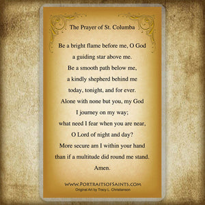 St. Columba Holy Card