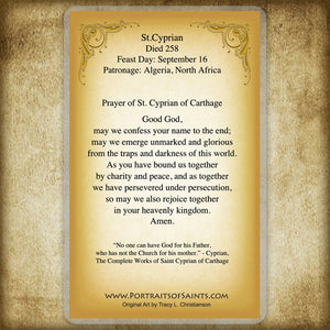 St. Cyprian of Carthage Holy Card