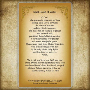 St. David of Wales Holy Card