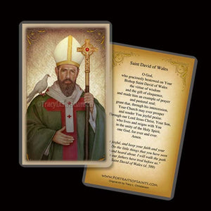 St. David of Wales Holy Card