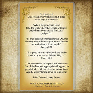 St. Deborah the Prophetess Holy Card