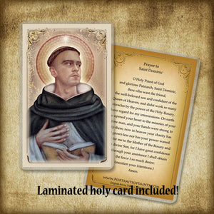 St. Dominic Plaque & Holy Card Gift Set